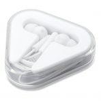 Σετ ακουστικά από PVC σε διάφανη θήκη από πλαστικό, μήκος καλωδίου είναι 120 cm - WHITE
