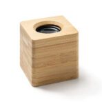 Ασύρματο, τετράγωνο ηχείο Bluetooth 5.0 με περίβλημα από ξύλο