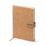 Διεθνές ημερήσιο ημερολόγιο A5 από φελλό, με μαγνητικό κλείσιμο