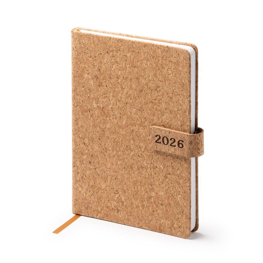Διεθνές ημερήσιο ημερολόγιο A5 από φελλό, με μαγνητικό κλείσιμο Διεθνές ημερήσιο ημερολόγιο A5 από φελλό, με μαγνητικό κλείσιμο