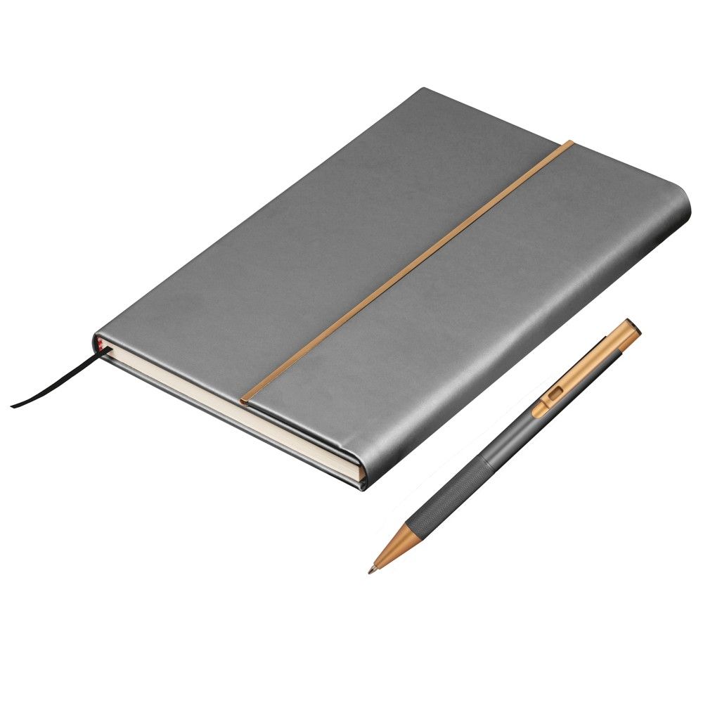 Σετ σημειωματάριο από συνθετικό δέρμα με μεταλλικό στυλό